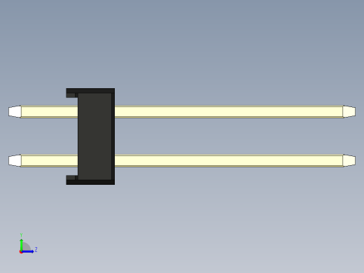 彩色公头100mil（2.54mm）系列-DS1021_black_2x11p_100mil_Type5_rev1.0左视缩略图