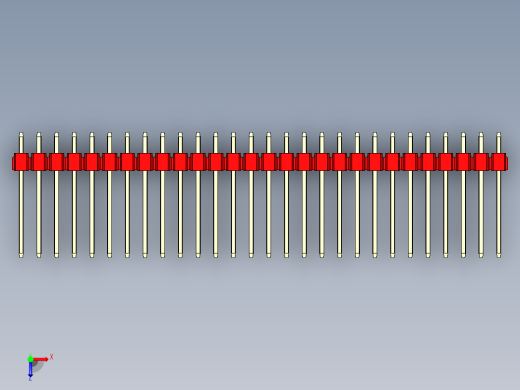 彩色公头100mil（2.54mm）系列-DS1021_red_1x28p_100mil_Type5_rev1.0俯视缩略图