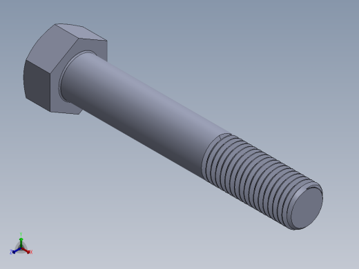 UNC 六角螺栓-Hex Bolt 1.000-8 x 6正等轴测缩略图