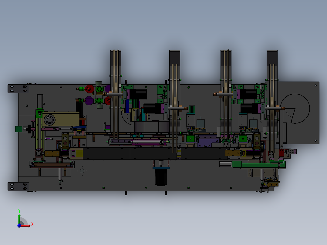 回流皮带线前视图