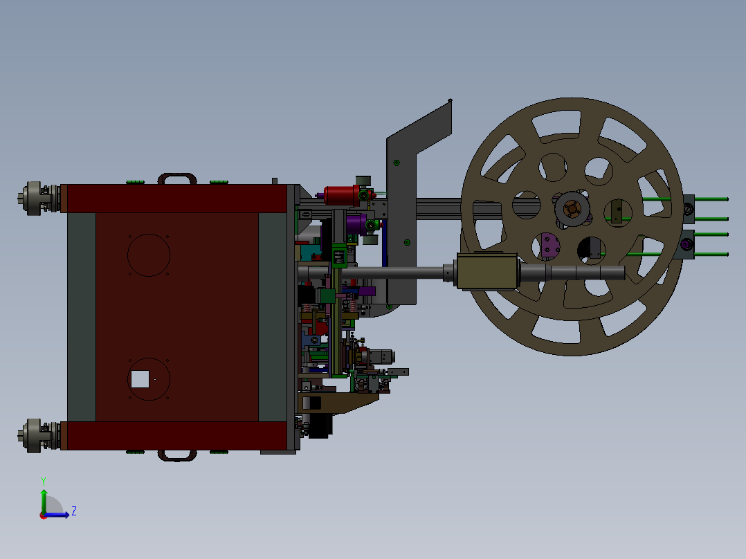 回流皮带线左视图