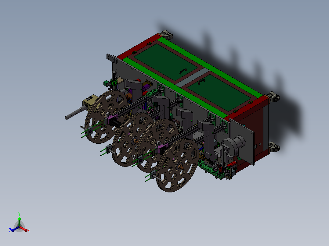 回流皮带线正等轴测图