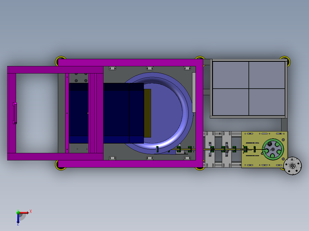 汽车厂螺母预装机俯视图