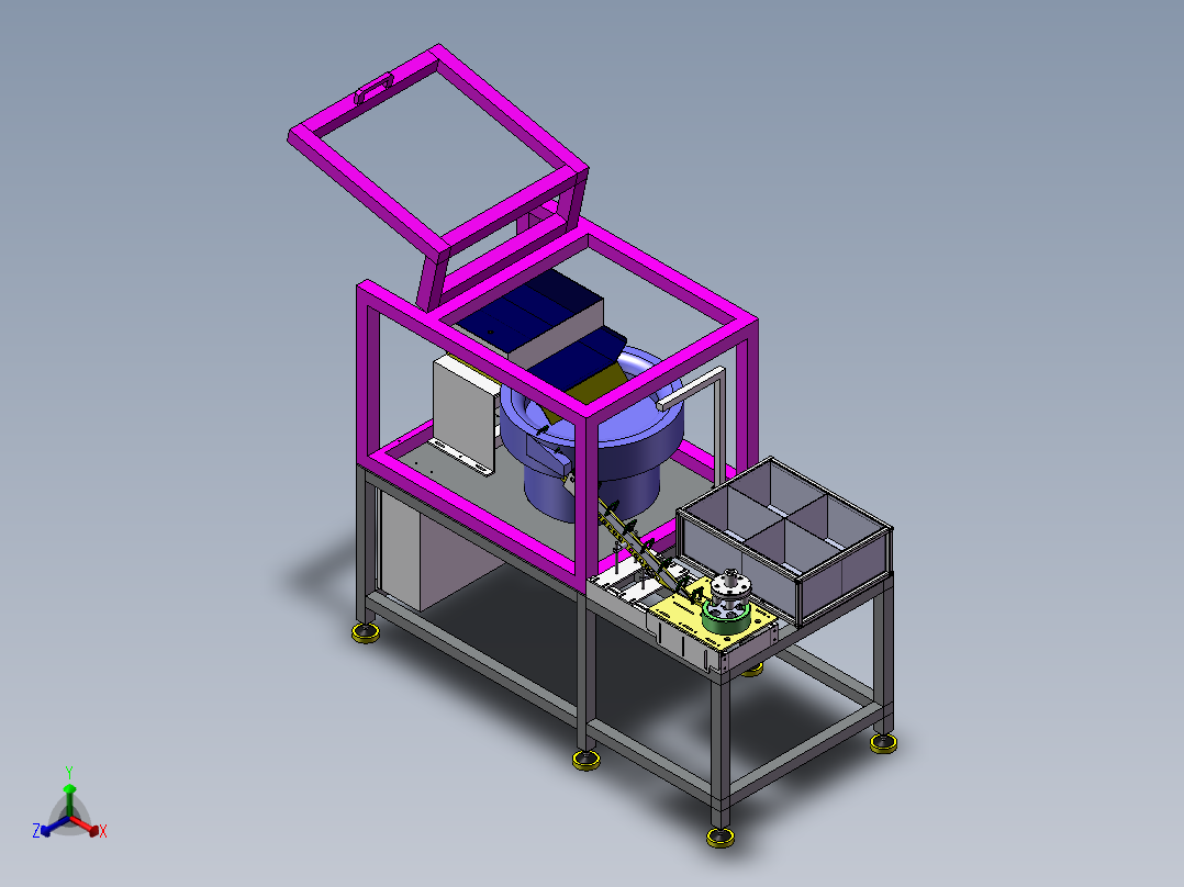 汽车厂螺母预装机正等轴测图