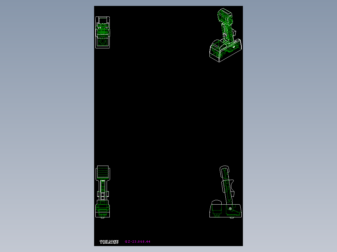 重荷重用腳座GZ-2D多系列多零件图纸模型