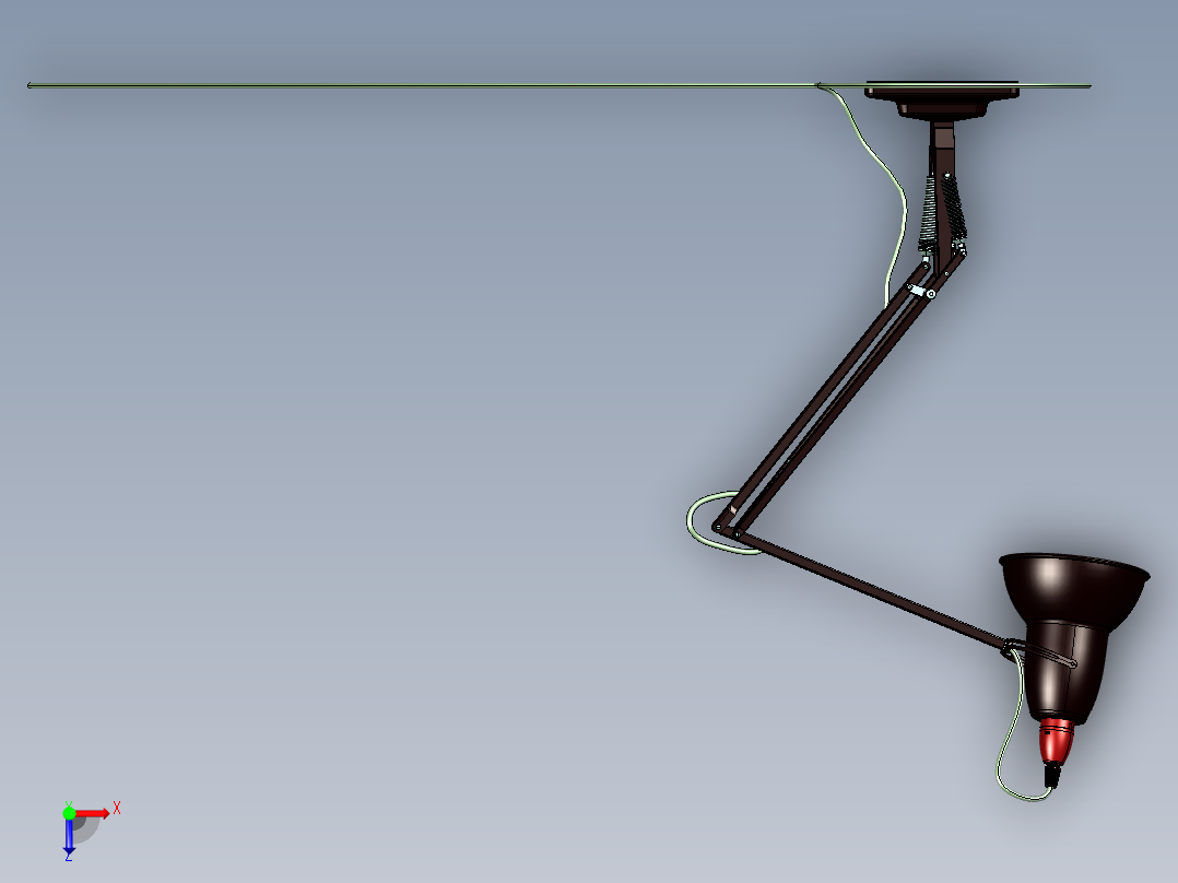 角度台灯俯视图