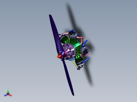 星形螺旋桨柴油发动机驱动