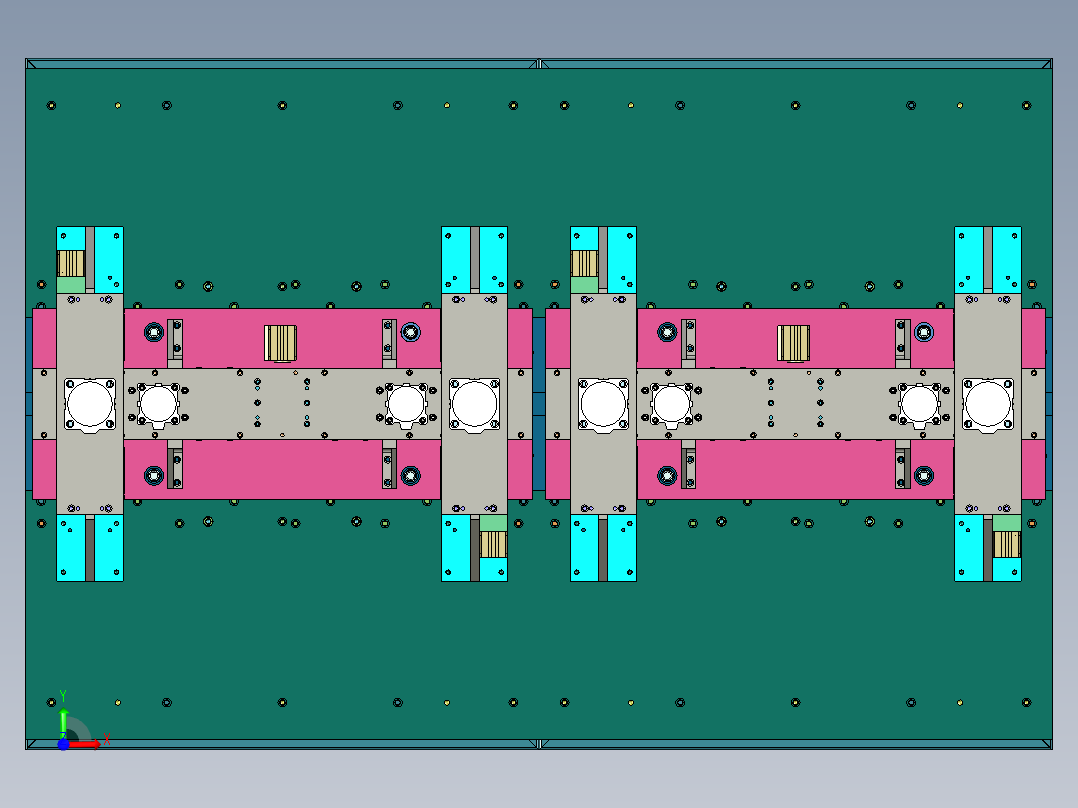 自制加长版冲压模前视图