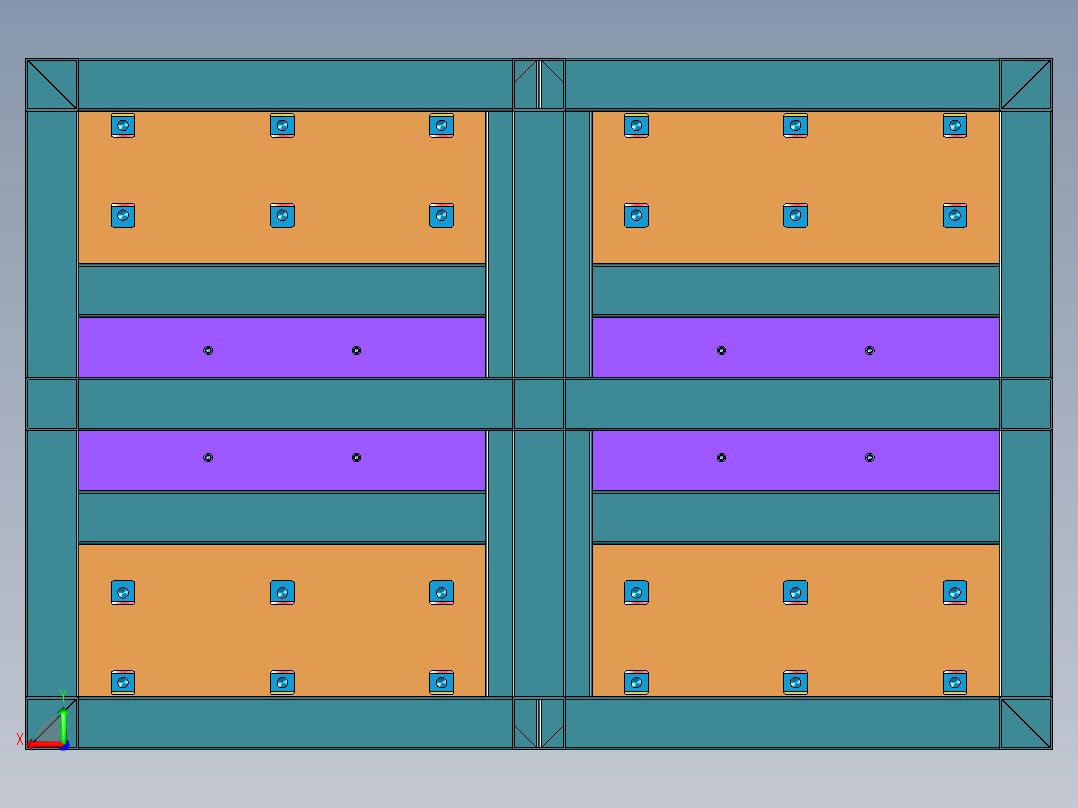 自制加长版冲压模后视图