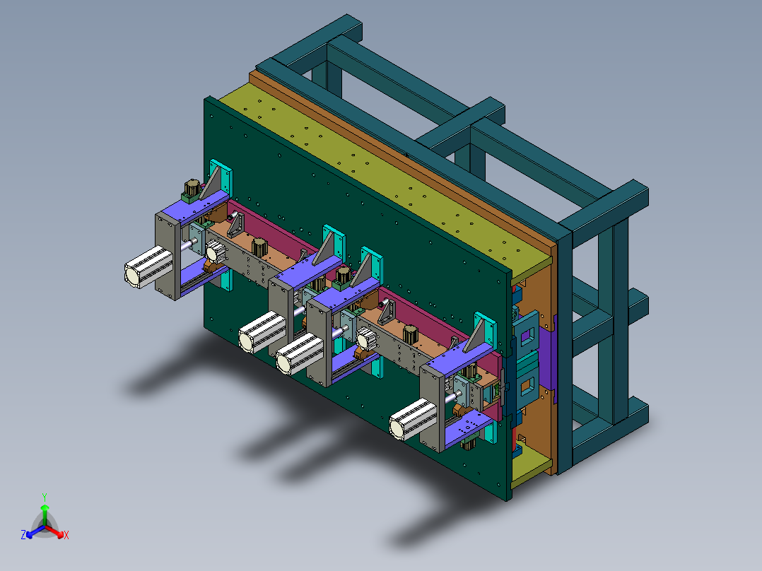 自制加长版冲压模正等轴测图