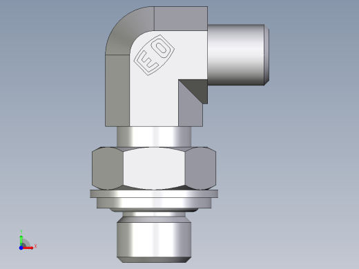 卡套式工业通用硬管接头EO_Adjustable_Locknut_elbow_WEE04LLROMDCF前视缩略图