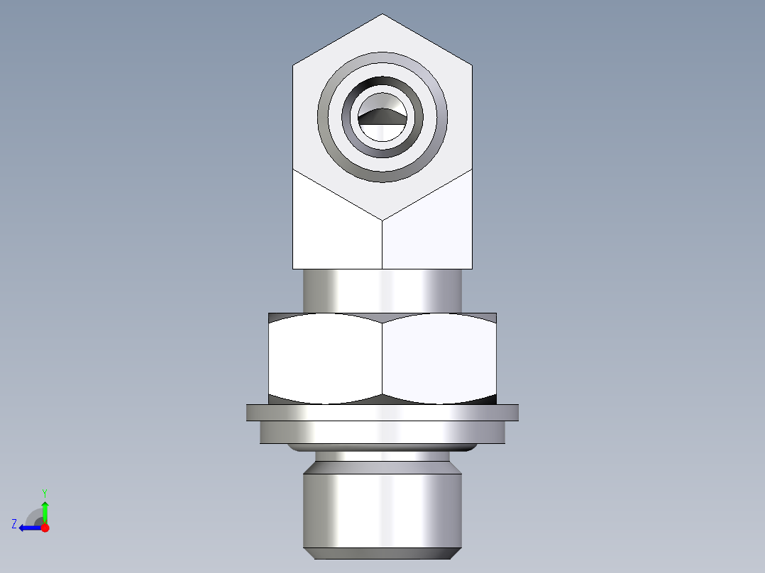 卡套式工业通用硬管接头EO_Adjustable_Locknut_elbow_WEE04LLROMDCF右视图