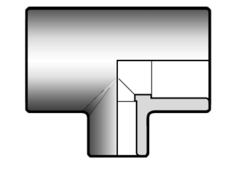 6TRIC 减少分支和溶剂焊接插座的90通径三通缩略图