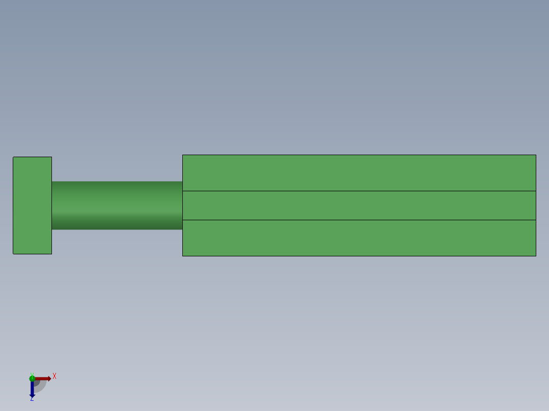 双轴气缸 TN16×20-S俯视图