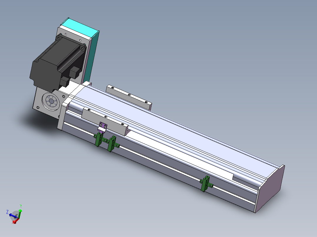 电动滑台模组STM100左上折模型