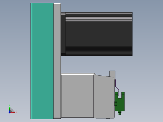电动滑台模组STM100左上折模型前视缩略图