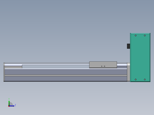 电动滑台模组STM100左上折模型左视缩略图