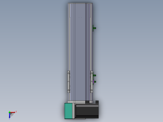 电动滑台模组STM100左上折模型俯视缩略图