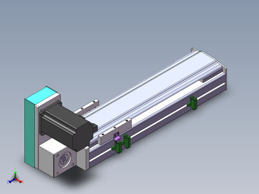 电动滑台模组STM100左上折模型正等轴测缩略图