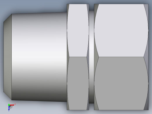 卡套式工业通用硬管接头EO_Male_Stud_connector_GE28L1NPTCF俯视缩略图