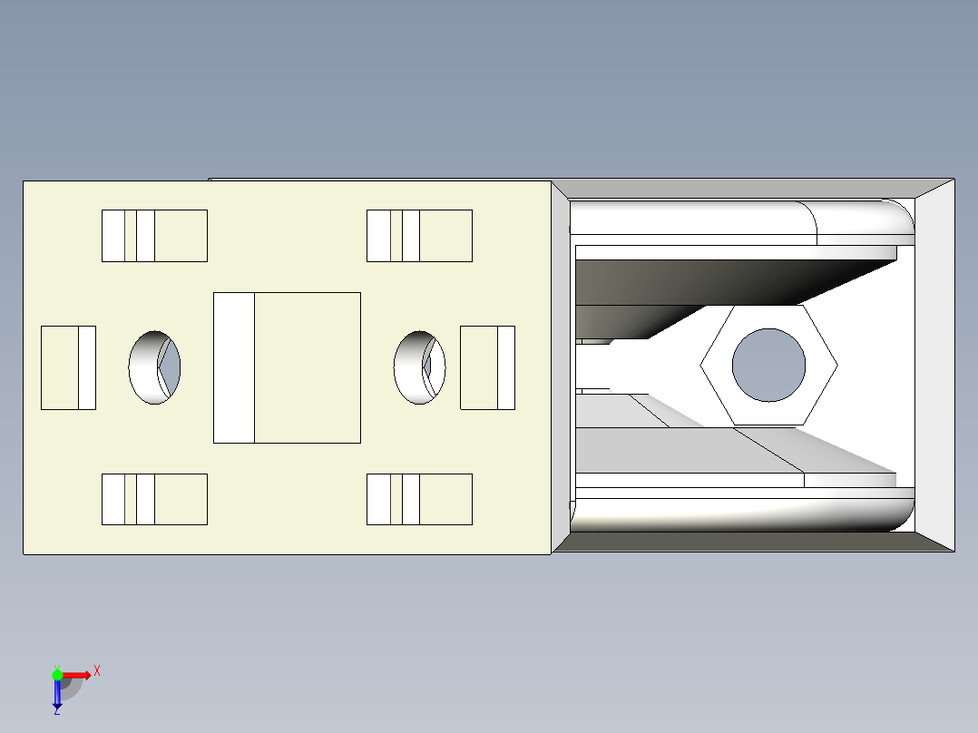 型材-BR 45X90 PIVOT JOINT KJN4590J俯视图