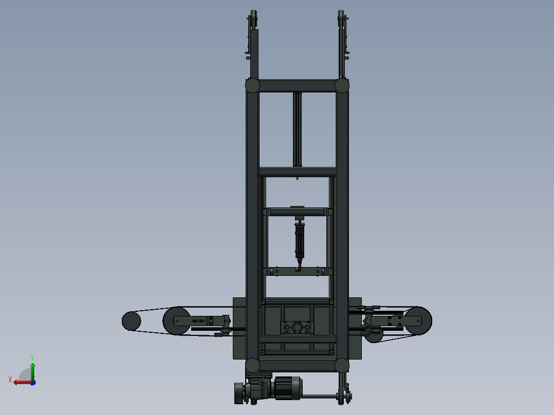 流水线定位总装预定位总装3D模型后视图