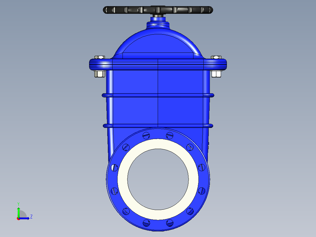 不锈钢闸阀17左视图