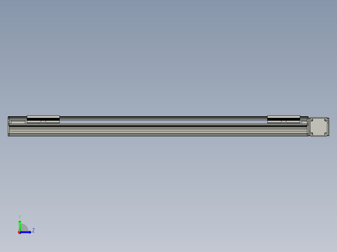 直线模组LHB17-L40-S1100-R(B)设计图纸左视图