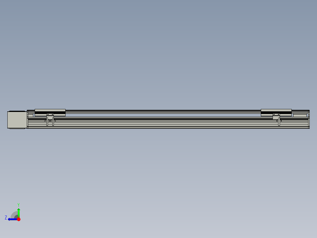 直线模组LHB17-L40-S1100-R(B)设计图纸右视图