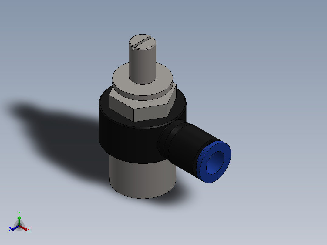 Ø8 x 1-2 - CONTROLE DE FLUXO 90° BANJO (C0K510848)正等轴测图