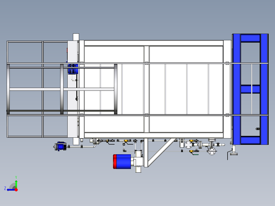 生活污水处理试剂机组右视图