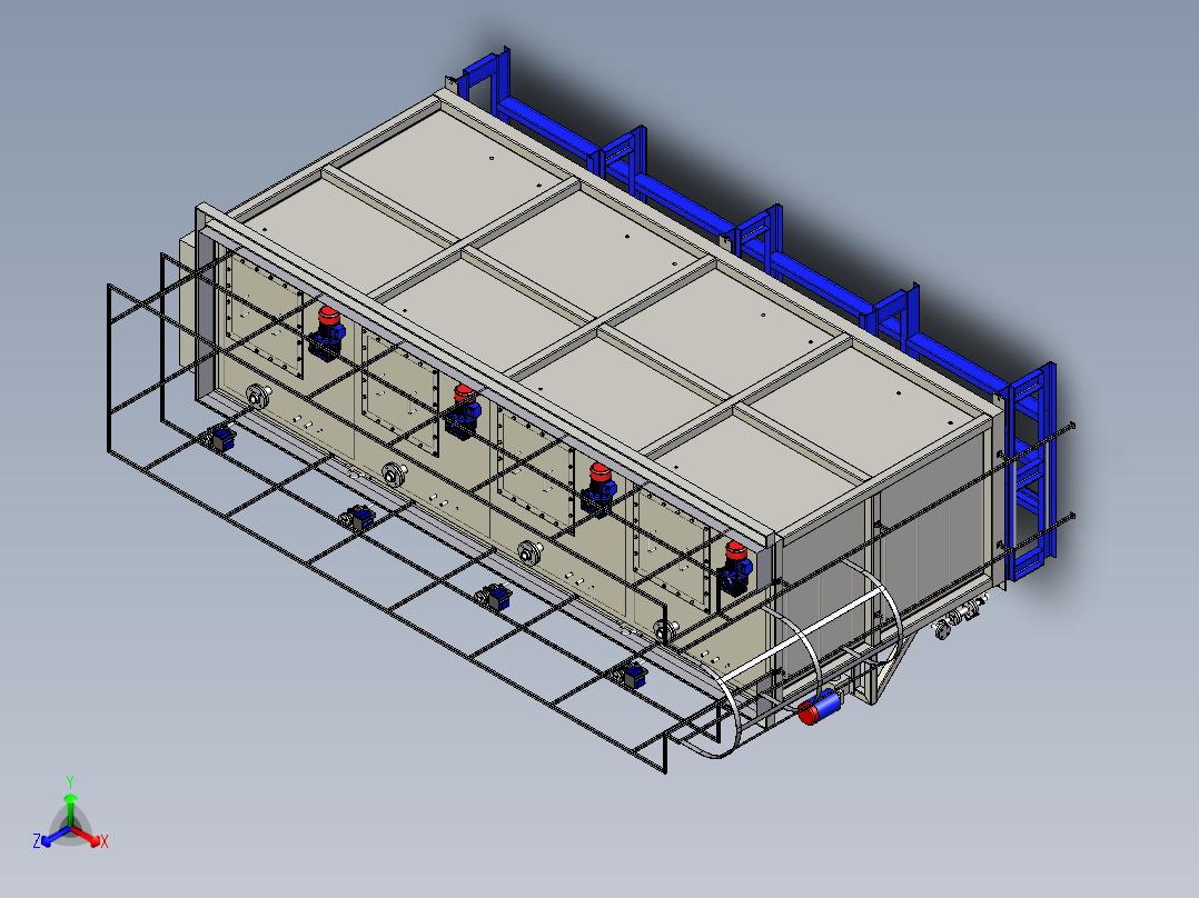 生活污水处理试剂机组正等轴测图