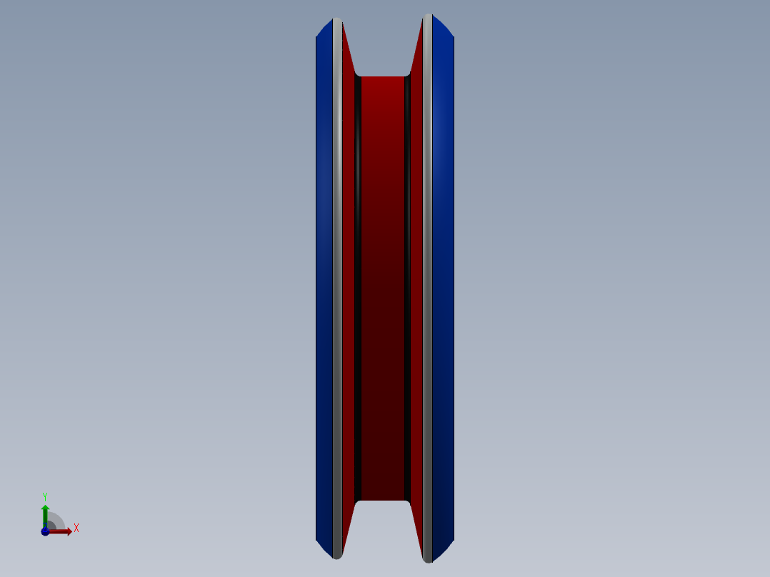 皮带轮-2--sw三维 3d模型设计图前视图