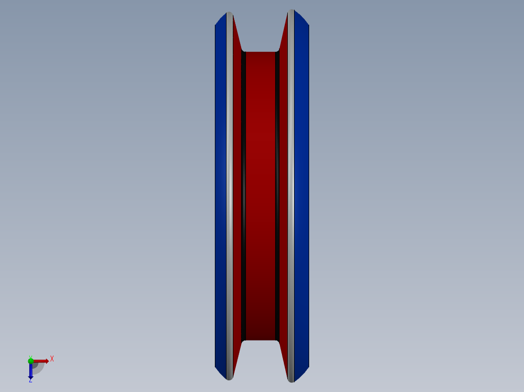 皮带轮-2--sw三维 3d模型设计图俯视图