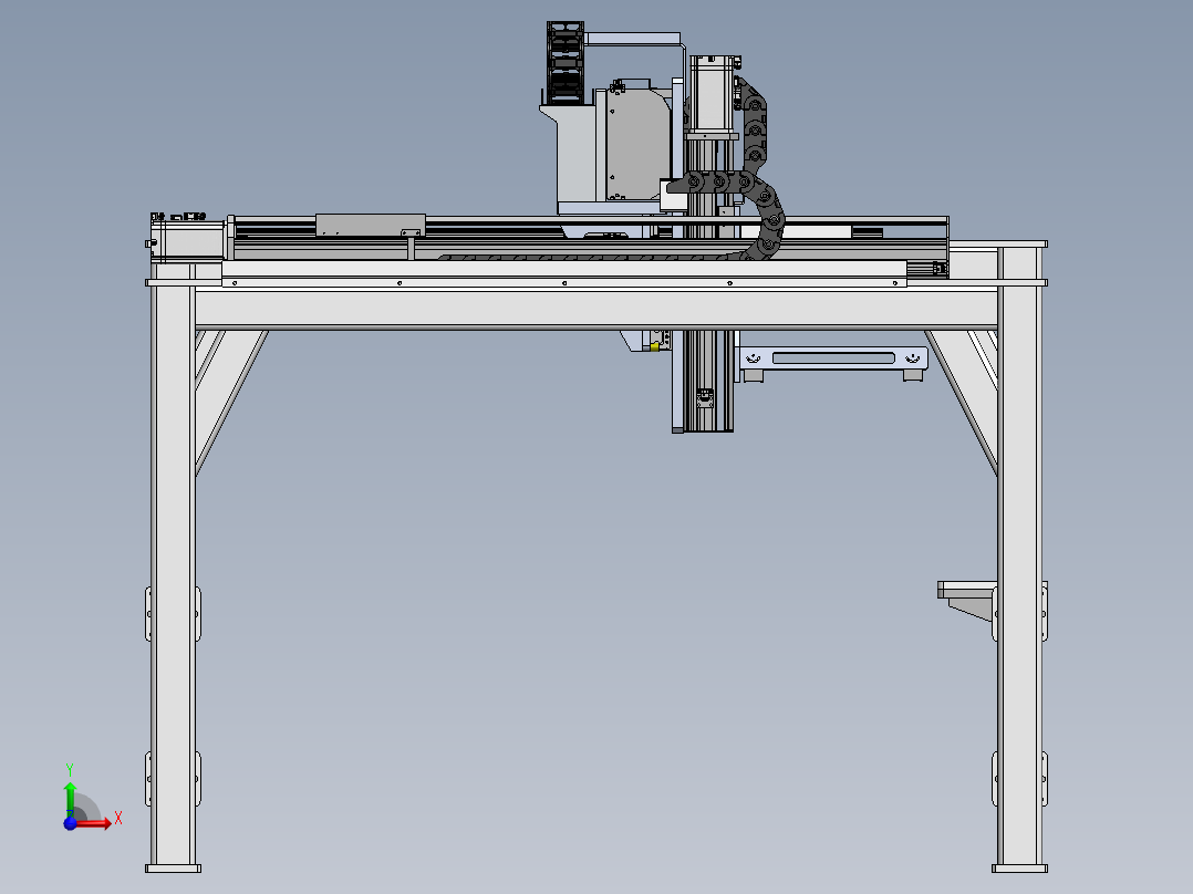 比亚迪新能源电池组装线-电芯贴膜相机检测工位（sw18可编辑+工程图+bom）前视图