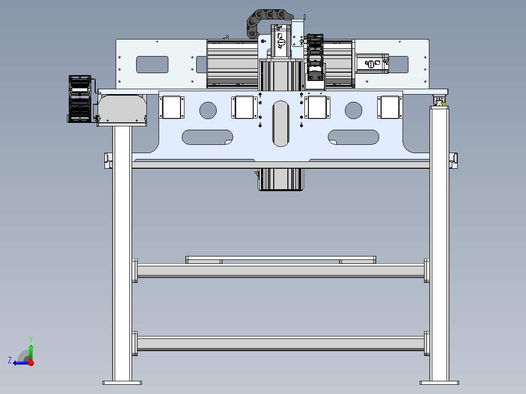 比亚迪新能源电池组装线-电芯贴膜相机检测工位（sw18可编辑+工程图+bom）右视图