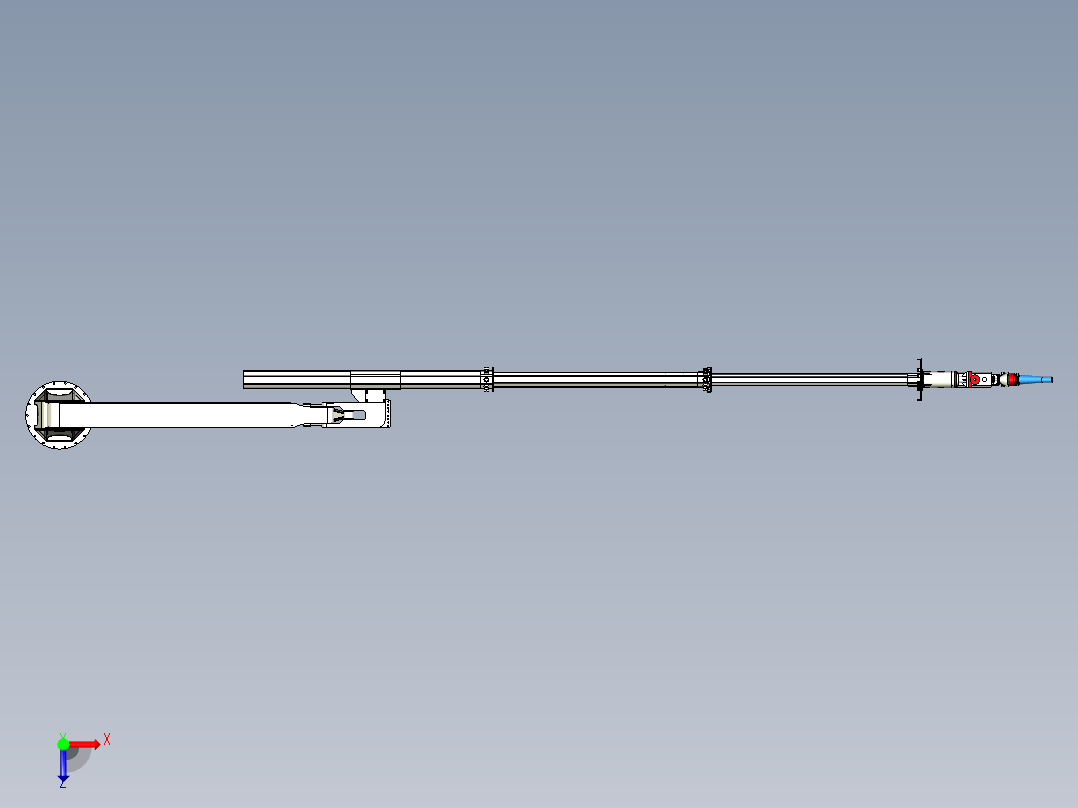动力学_臂架_伸展俯视图