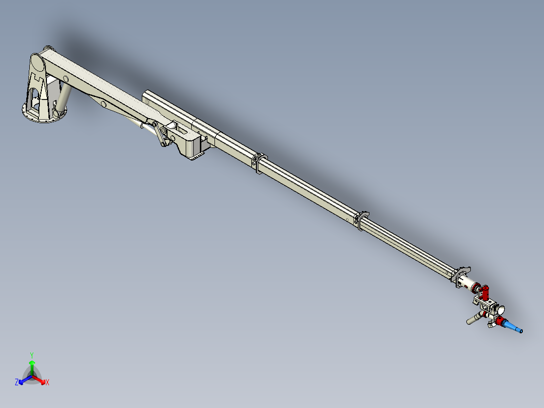 动力学_臂架_伸展正等轴测图