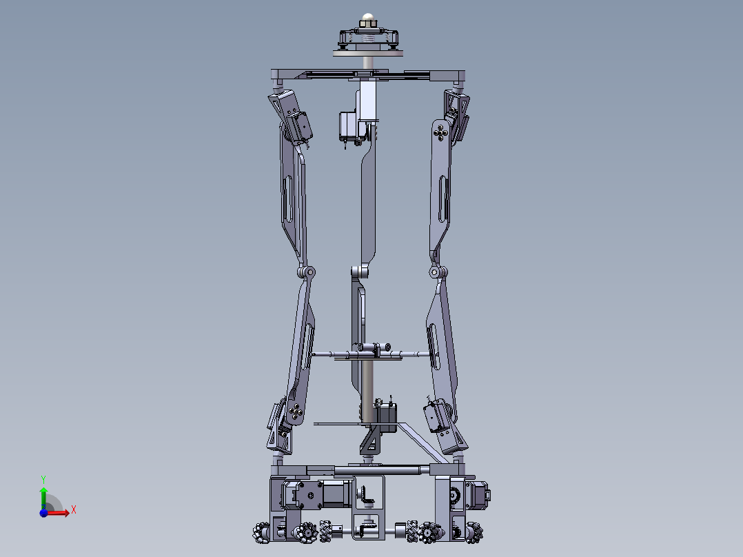 多自由度平台3D 装配图前视图
