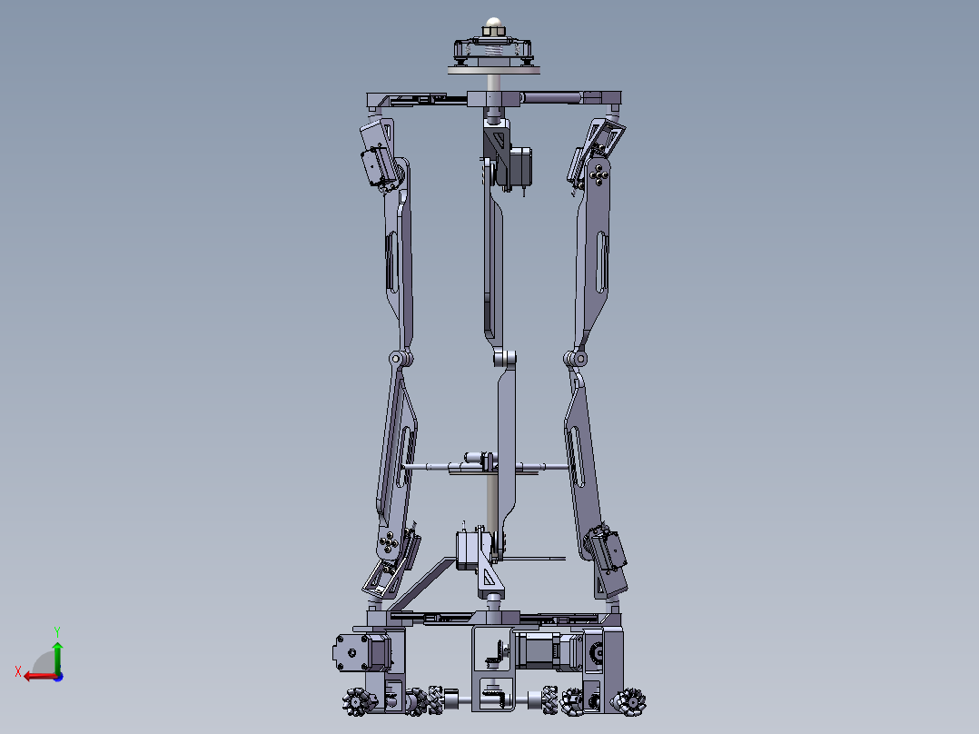 多自由度平台3D 装配图后视图