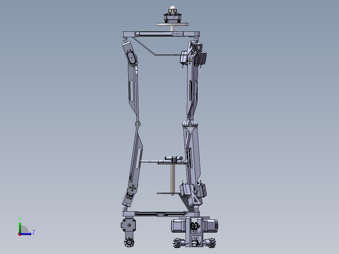 多自由度平台3D 装配图左视图