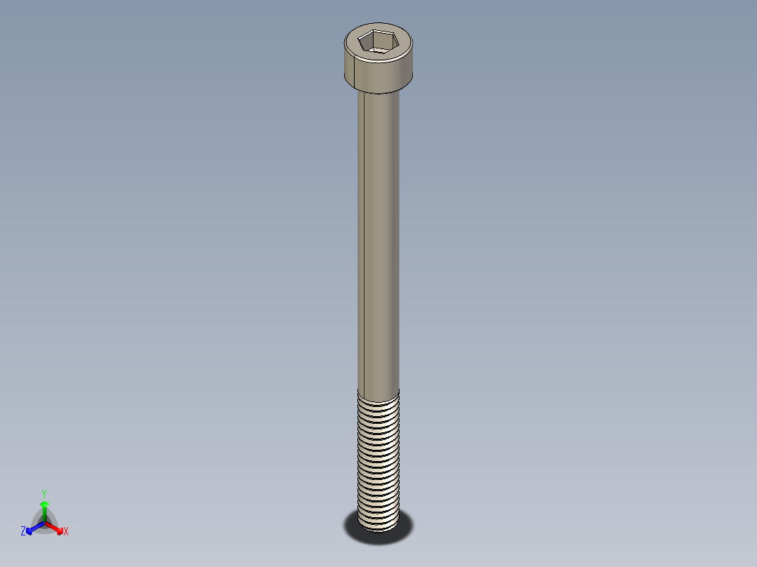 Screw_DIN_912_M6x80_A2.STEP公制内六角螺钉主视图