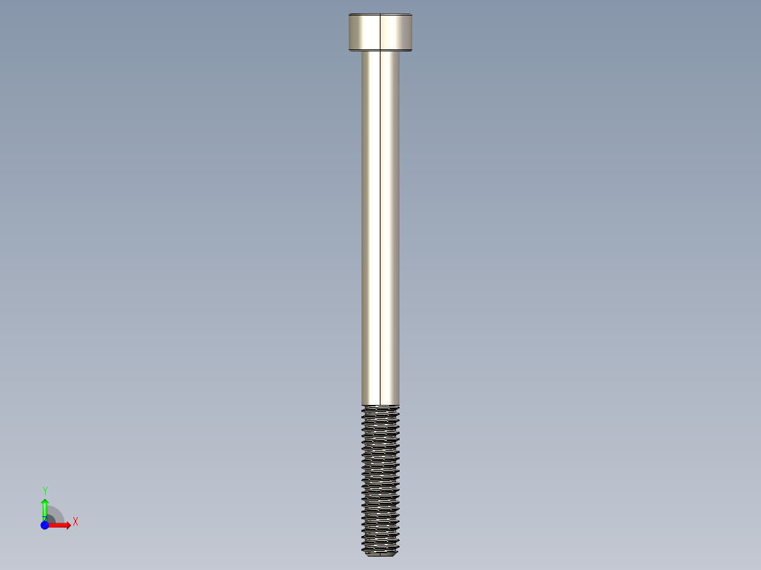 Screw_DIN_912_M6x80_A2.STEP公制内六角螺钉前视图