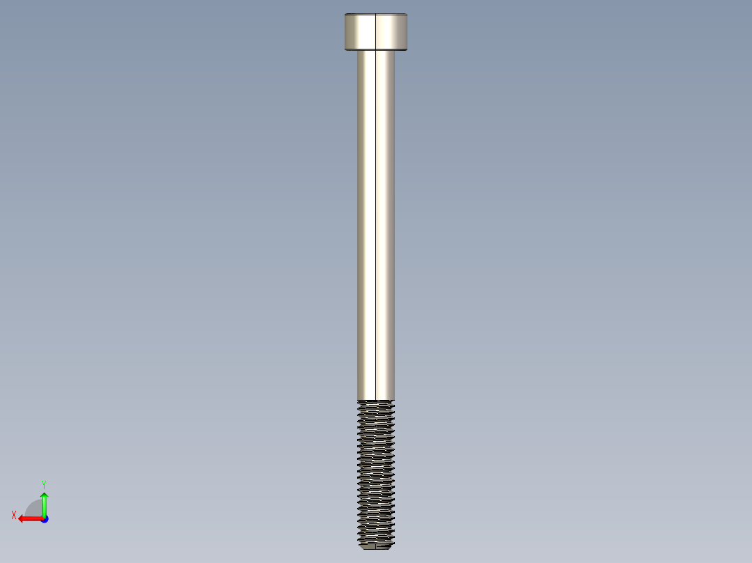 Screw_DIN_912_M6x80_A2.STEP公制内六角螺钉后视图