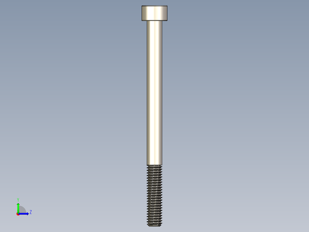 Screw_DIN_912_M6x80_A2.STEP公制内六角螺钉左视图