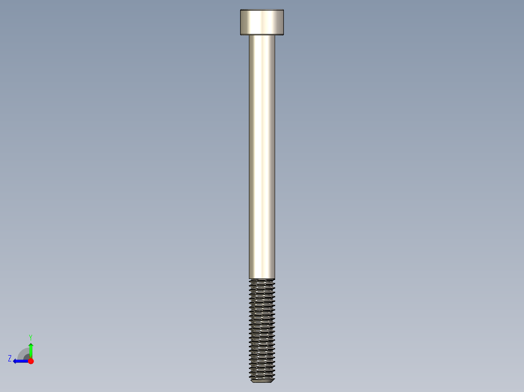 Screw_DIN_912_M6x80_A2.STEP公制内六角螺钉右视图
