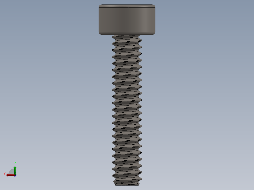 Screw_DIN_912_M1.6x8F_A2.SLDPRT公制内六角螺钉后视图