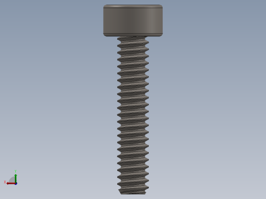 Screw_DIN_912_M1.6x8F_A2.SLDPRT公制内六角螺钉后视缩略图