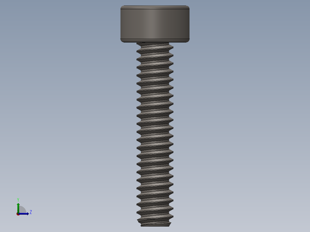 Screw_DIN_912_M1.6x8F_A2.SLDPRT公制内六角螺钉左视图