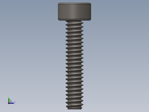 Screw_DIN_912_M1.6x8F_A2.SLDPRT公制内六角螺钉左视缩略图